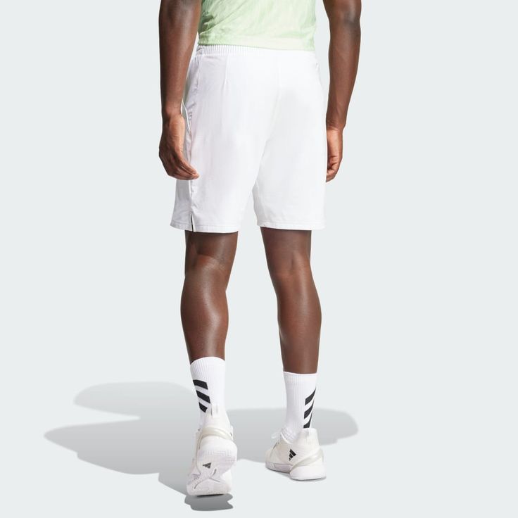 adidas Shop the Tennis Ergo Shorts - White at adidas.com/us! See all the styles and colors of Tennis Ergo Shorts - White at the official adidas online shop. Adidas Relaxed Fit Sports Bottoms, Adidas Relaxed Fit Sport Bottoms, Summer Sportswear Bottoms With Three Stripes, Adidas Cotton Athletic Shorts, Adidas Sporty Bottoms With Built-in Shorts, Adidas Cotton Shorts With Three Stripes Branding, Adidas Logo Cotton Athletic Shorts, Adidas Logo Cotton Athleisure Shorts, Adidas Athletic Fit Sportswear Bottoms