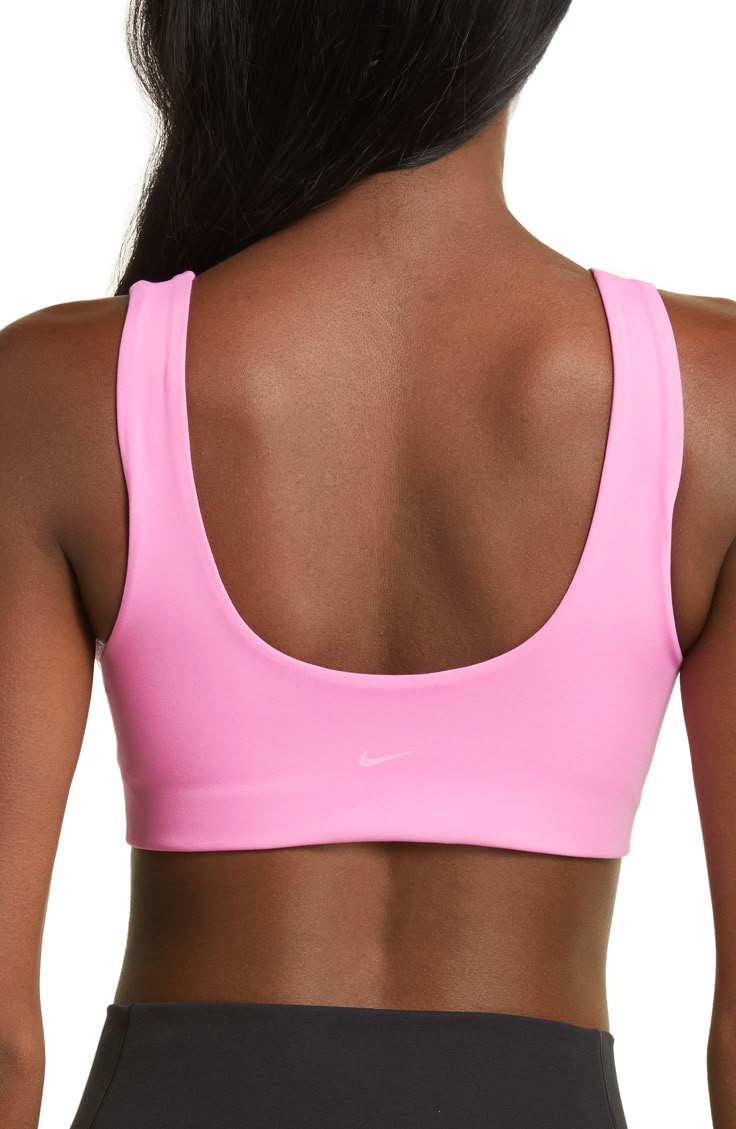 Get into the zone on and off the pickleball court wearing this stretchy, minimalist sports bra with a tonal logo on the back. Elasticized straps Lined 80% polyester, 20% spandex Machine wash, line dry Imported Preppy Sports, Summer Workout Outfits, Nike Bra, Summer Wishlist, Lounge Outfits, Cute Sports Bra, Wishlist 2024, Cute Modest Outfits, Athletic Clothes