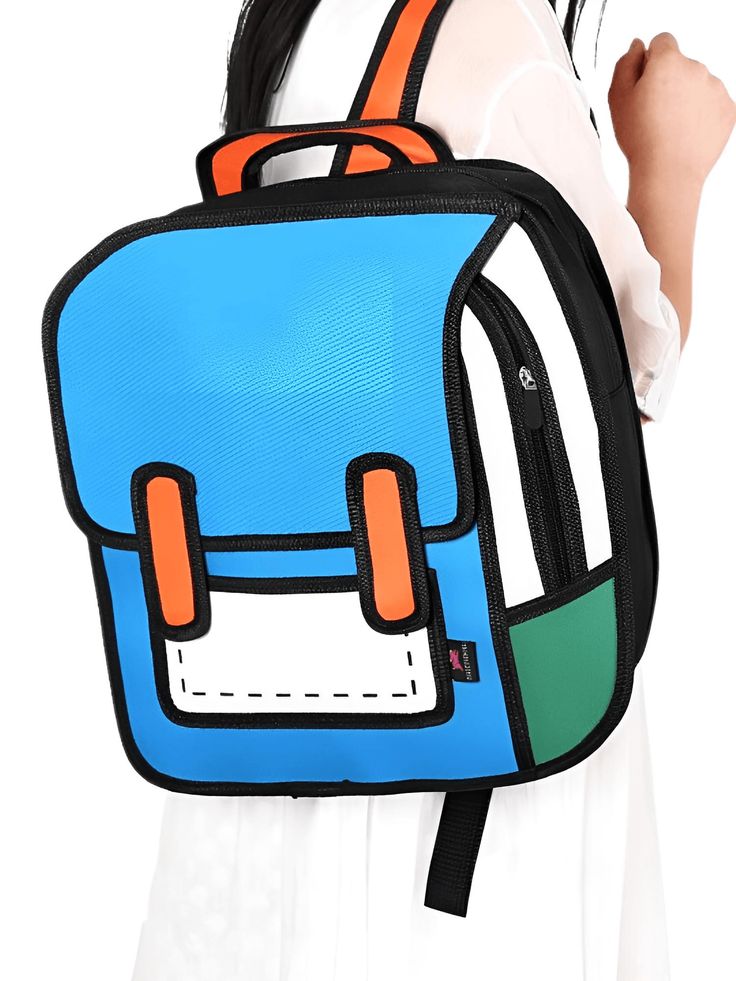 Jump Style Blue Cartoon Backpack Cartoon Print School Backpack, Cartoon Print Travel Bag For Back To School, Blue Cartoon Bags For Back To School, Back To School Travel Bag With Cartoon Print, Blue Cartoon Backpack Bag, Blue Cartoon Style Backpack Bag, Back To School Cartoon Print Backpack, Back To School Backpack With Cartoon Print, Blue Cartoon Backpack