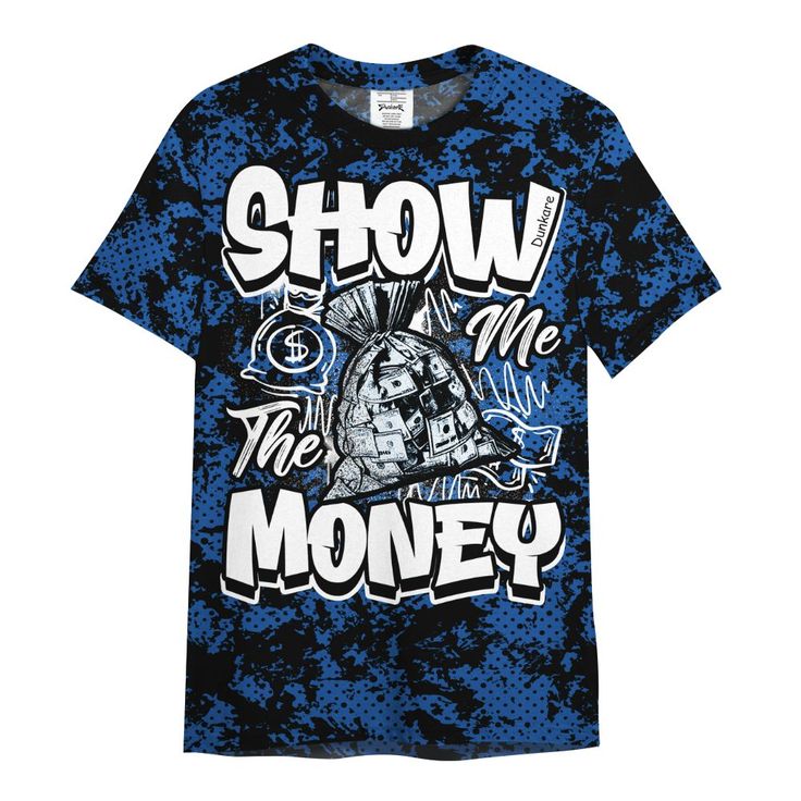 Brand Dunkare Low Space Royal 11s Shirt Show Me The Money Retro All Over Print Unisex Shirt Show Me The Money, University Blue, The Money, Unisex Shirt, Types Of Shirts, Top Tee, All Over Print, Top Outfits, Money