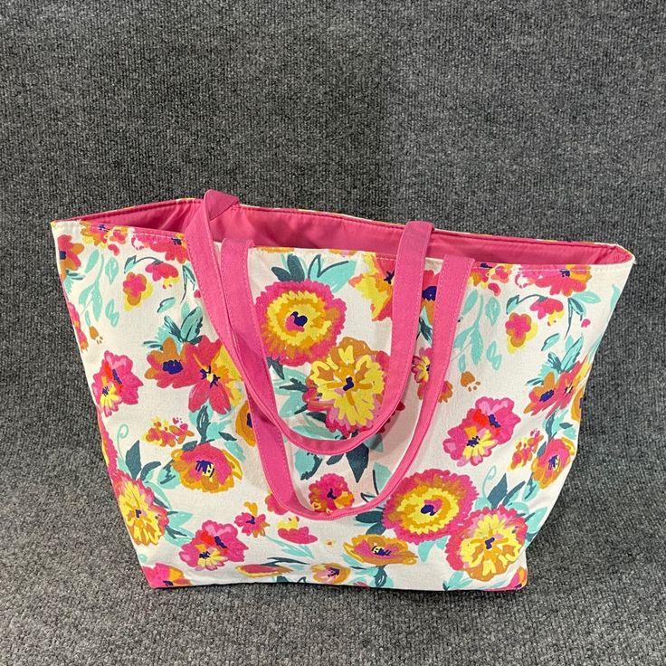 *Nwt Women’s Summer Flower Pattern Print Tote Bag 80% Cotton /20% Polyester Smoke And Pet Free Home Spring Beach Shoulder Bag With Floral Print, Spring Floral Print Shoulder Bag For Beach, Yellow Floral Print Travel Bag, Spring Floral Print Shoulder Bag For Shopping, Multicolor Floral Print Beach Bag For Travel, Yellow Shoulder Beach Bag For Spring, Summer Travel Bags With Floral Print, Summer Floral Print Travel Bags, Multicolor Floral Print Beach Bag