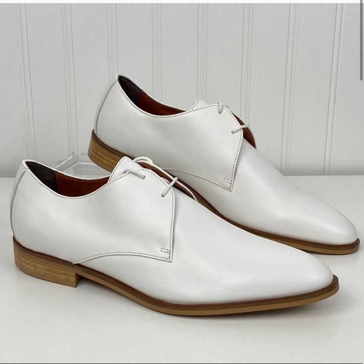 Reposhing This Item I Purchased From @Kindisbeautiful. Loved It, But Didn’t Fit So Still Unworn. Questions? Leave A Comment Below! White Dress Shoes Men, Everlane Shoes, White Dress Shoes, Street Shoes, Black Ballet Flats, Pink Heels, Pink Suede, Derby Shoes, Leather Slip Ons