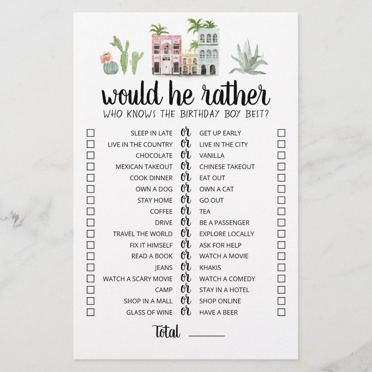 a printable wedding game with the words would he rather be married? on it