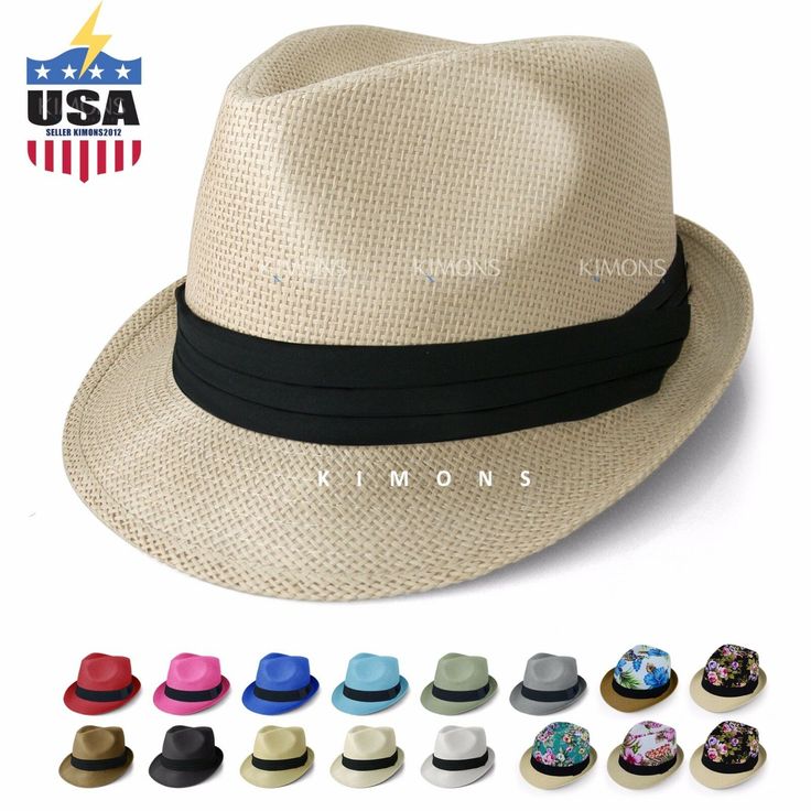 Untitled Document kimons Straw Fedora Hat Trilby Cuban Cap Summer Beach Sun Panama Derby Short Brim BRAND NEW! Our fashionable paper straw fedora hat provides you with the most stylish look in the hot weather. Not only will it be the perfect accessory to provide some shade, but it will also give you some vibrant colors in your outfit. Description (Straw Fedora) 100% Paper / Brand new Size: 2 sizes S/M & L/Xl (see size chart below) Brim 1.75" Crown 4" Height Easy to carry and comfortable to wear Fitted Fedora Sun Hat For The Beach, Fitted Fedora Panama Hat For The Beach, Fitted Summer Hats For Beach, Summer Fedora For Beach, Fitted Flat Bill Panama Hat For Spring, White Hat Bands For Summer Vacation, White Short Brim Fedora For Beach Season, Fitted Brimmed Hat For Beach Season, Fitted Fedora Hat For Beach