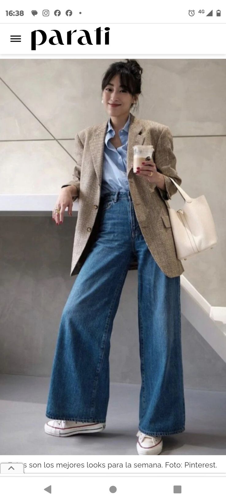 Fii Puternic, Wide Leg Jeans Outfit, Looks Jeans, Look Jean, Outfit Primavera, Neue Outfits, Outfit Jeans, Stil Inspiration, Looks Street Style