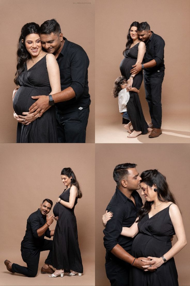 an image of a pregnant couple posing for pictures