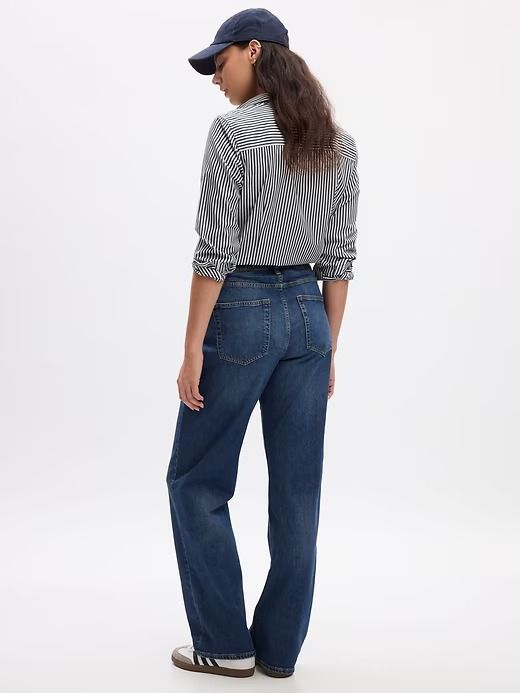 Mid Rise '90s Loose Jeans | Gap Trendy Jeans For Spring Casual Gatherings, Trendy Fall Jeans For Casual Gatherings, Gap Casual Bottoms With Five Pockets, Gap Straight Leg Everyday Bottoms, Gap Straight Hem Bottoms For Everyday, Gap Relaxed Fit High Rise Bottoms, Gap Bottoms With Five Pockets For Fall, Gap Relaxed Fit Straight Leg Bottoms, Casual Gap Bottoms With Five Pockets