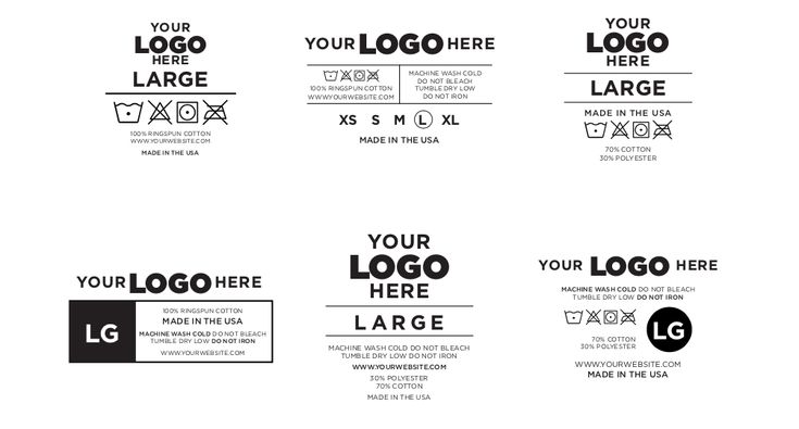 six different logos with black and white colors