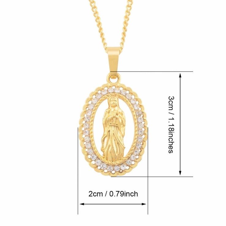 Virgin Mary Pendant Necklace for Women Girls Gold Color Our Lady Jewelry Wholesale Colar Cross Trendy Chain Gold Miraculous Medal Round Pendant Jewelry, Gold Cross Locket Necklace, Gold Round Pendant With Miraculous Medal, Gold Medallion With Virgin Mary, Gold Virgin Mary Medallion Charm, Gold Virgin Mary Medallion, Gold Virgin Mary Medallion Jewelry, Gold Miraculous Medal Necklace Gift, Gold Plated Jewelry With Miraculous Medal