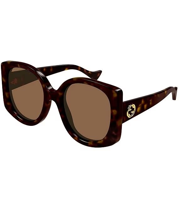 Gucci Women's GG1257SA 56mm Havana Round Butterfly Sunglasses | Dillard's Luxury Brown Acetate Sunglasses, Luxury Cat Eye Sunglasses With Polarized Lenses, Luxury Acetate Cat Eye Sunglasses With Polarized Lenses, Luxury Tinted Lenses Sunglasses In Acetate, Luxury Polarized Acetate Sunglasses, Luxury Acetate Sunglasses With Tinted Lenses, Gucci Brown Tinted Sunglasses, Gucci Cat Eye Sunglasses With Polarized Lenses, Luxury Acetate Sunglasses With Gradient Lenses