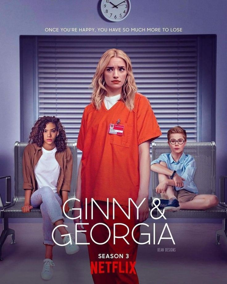 the poster for netflix's new show, ginny and georgia starring actors from left to right