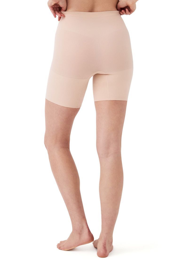 Feel supported in these shaping shorts made with seamless knitting that targets your core for a smooth look that's invisible under clothes. Lined gusset 55% nylon, 45% elastane Machine wash, tumble dry Imported Shaping Shorts, Nude Shorts, Seamless Knitting, Nordstrom, Size Small, Feelings, Knitting, Clothes