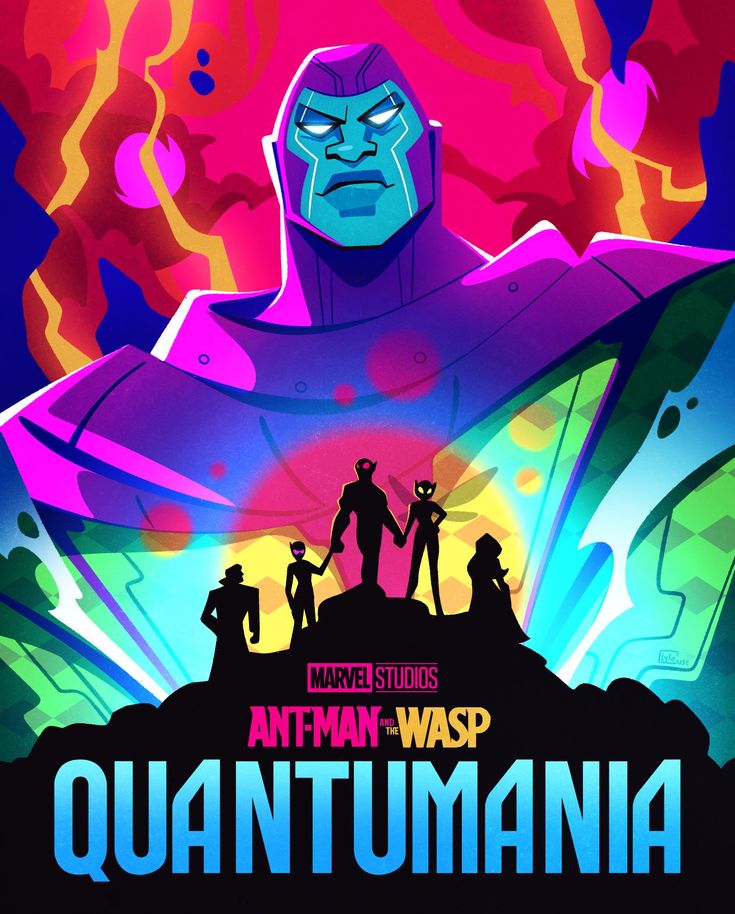 the poster for the animated movie, ant - man - waspp quantunia