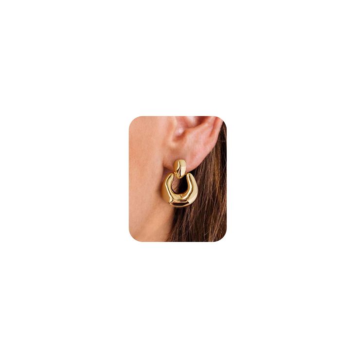 PRICES MAY VARY. CHUNKY EARRINGS: gold geometric earrings are eye-catching and bold jewelry pieces known for their large size and thick lightweight, will not feel uncomfortable even when worn for a long time. SELECTED MATERIALS: All gold statement earrings are made of high-quality 14K gold-plated craftsmanship, chunky gold earrings come in a wide range of styles, from geometric shapes and hoops to elaborate and artistic designs. PERFECT SIZE: This gold earrings for women trendy with a length of Chunky Gold Earrings, Statement Earrings Gold, Geometric Statement Earrings, Gold Earrings For Women, Chunky Earrings, Bold Jewelry, Gold Statement Earrings, Stud Earrings For Women, Gold Geometric