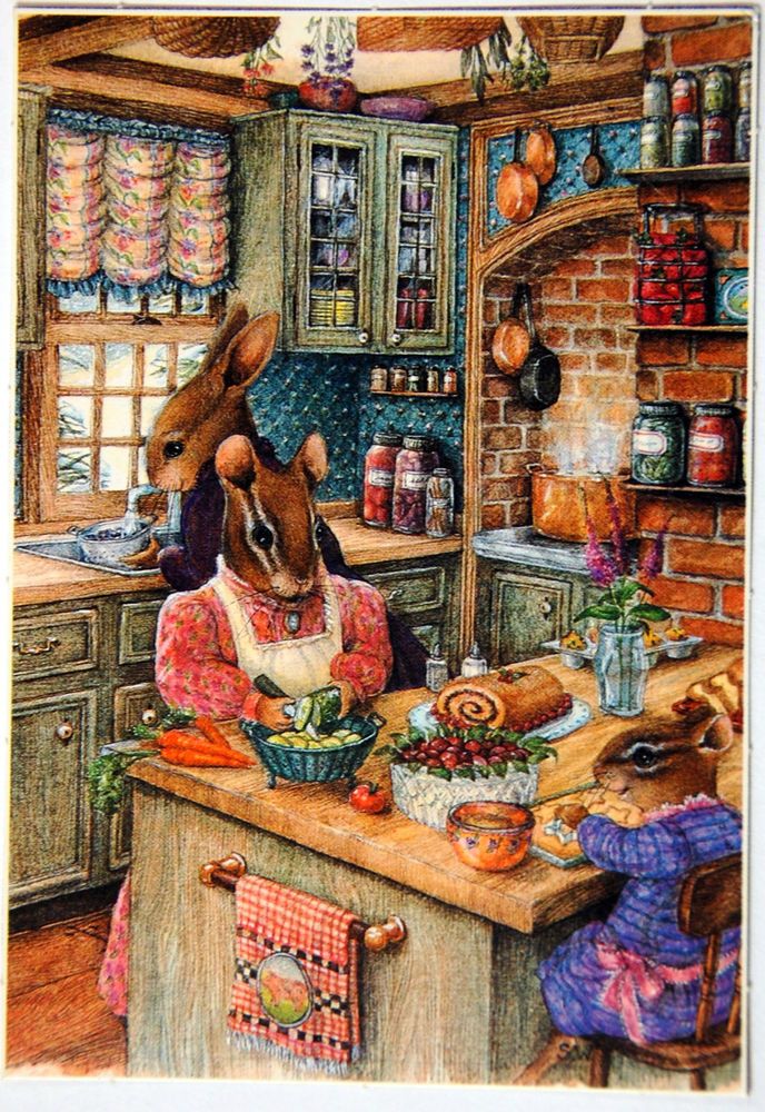 a donkey is standing in the kitchen preparing food