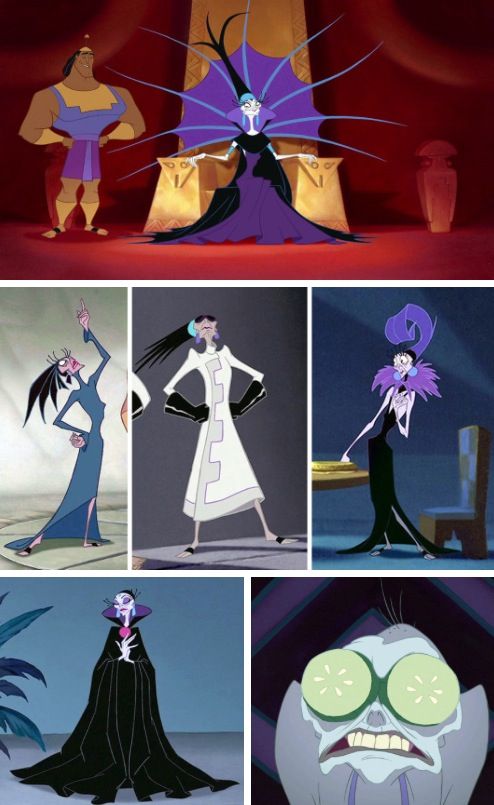 the animated characters from disney's maleficents are shown in different poses