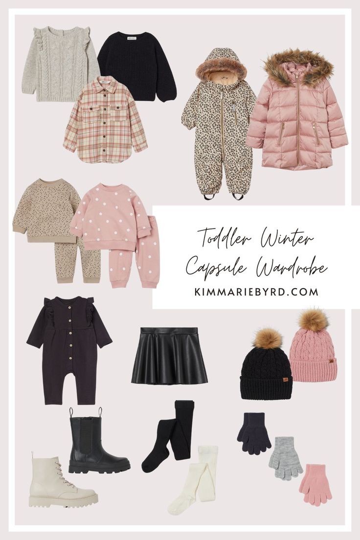 Anya Christmas, Toddler Girl Outfits Winter, Toddler Winter Clothes, Toddler Cold, Basic Capsule Wardrobe, Girls Winter Outfits, Fall Winter Capsule Wardrobe, Kids Winter Outfits, Baby Girl Clothes Winter