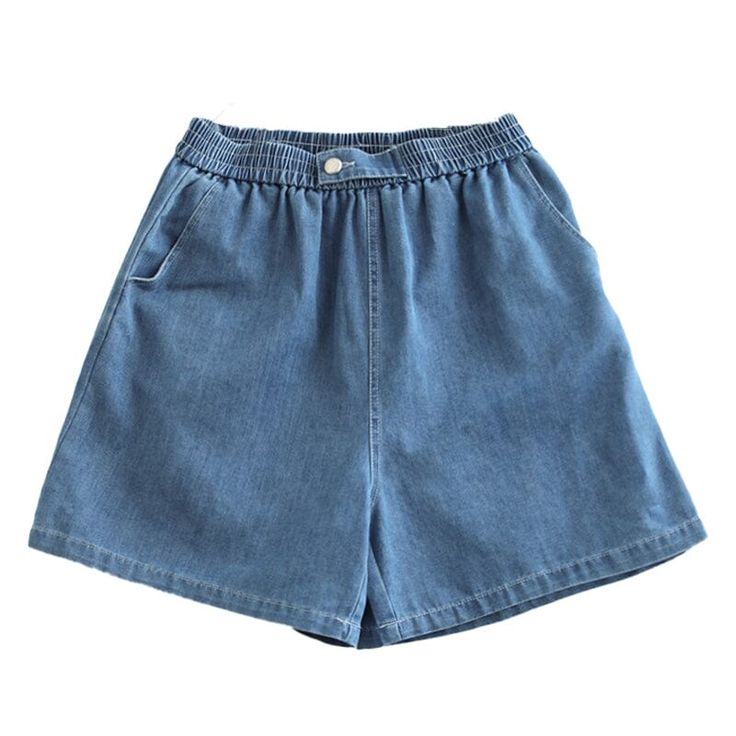 Details: Gender: Women Item Type: Shorts Material: 75% Cotton, 25% Polyester Season: Summer Pattern: Solid Style: Casual, Loose, Retro Waist Type: Elastic Waist Size: M Waist: 68.00 - 94.00 cm/ 26.77 - 37.01 " Length: 43.00 cm/ 16.93 " Hip: 130.00 cm/ 51.18 " Thigh: 72.00 cm/ 28.35 " Bottom: 70.00 cm/ 27.56 " Size: L Waist: 72.00 - 98.00 cm/ 28.35 - 38.58 " Length: 44.00 cm/ 17.32 " Hip: 134.00 cm/ 52.76 " Thigh: 76.00 cm/ 29.92 " Bottom: 72.00 cm/ 28.35 " Summer Denim Shorts, Summer Shorts Denim, Summer Pattern, Summer Denim, Summer Patterns, Short En Jean, Color Azul, Shoe Box, Suits You