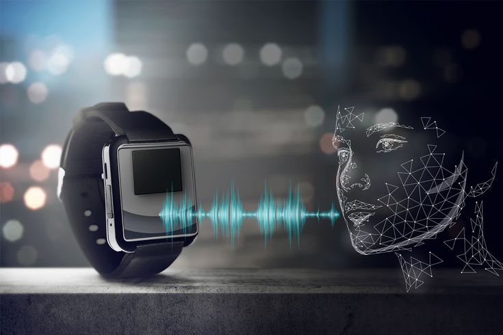 a smart watch with an image of a man's face next to it