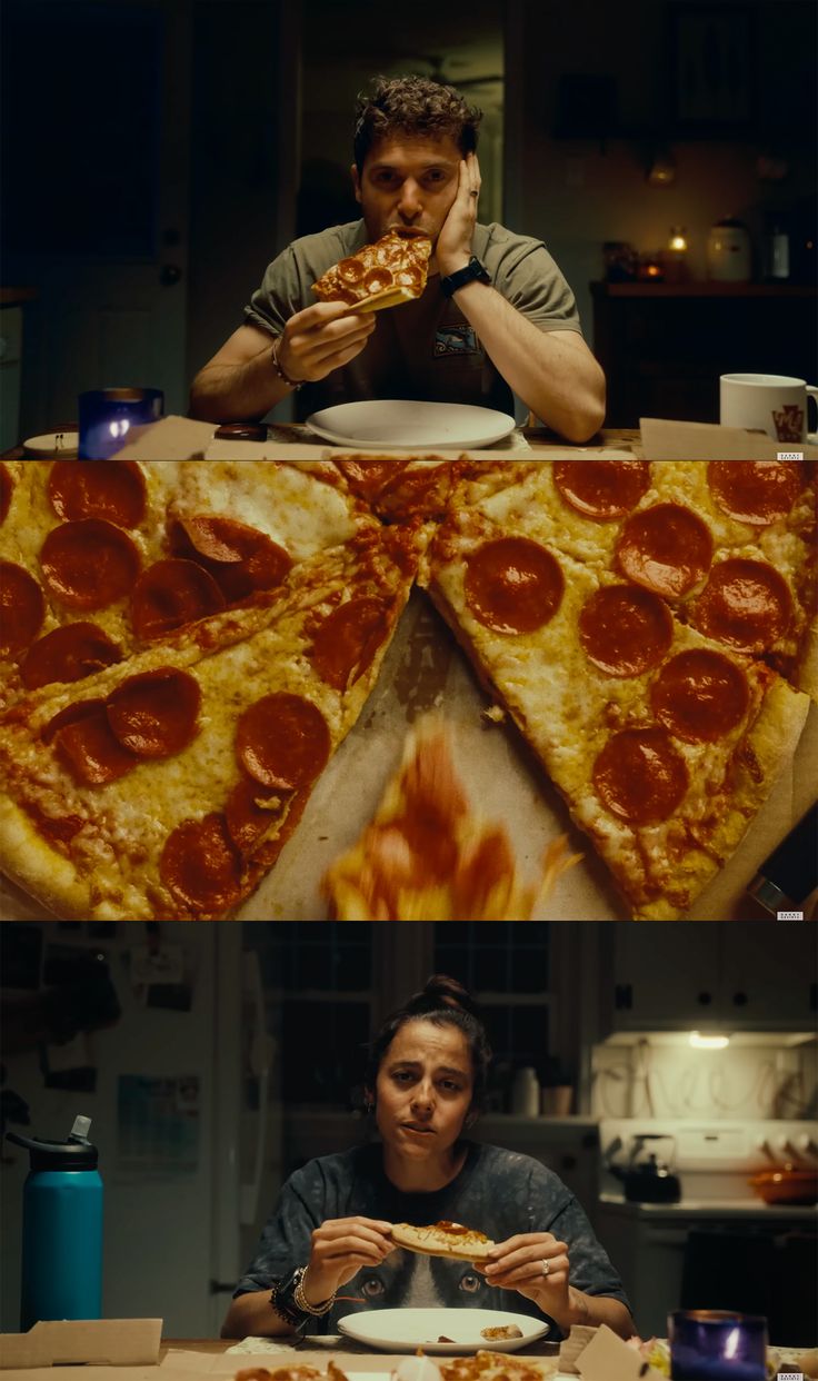 Pizza time.
Cinematic shots.
Film stills. 
Dinner. Cool Shots In Film, Film Angles Perspective, Creative Cinematic Shots, Famous Movie Shots, Documentary Shots Cinematography, Cool Film Shots, Best Cinematic Shots, Dinner Cinematography, Film Yourself Cinematic