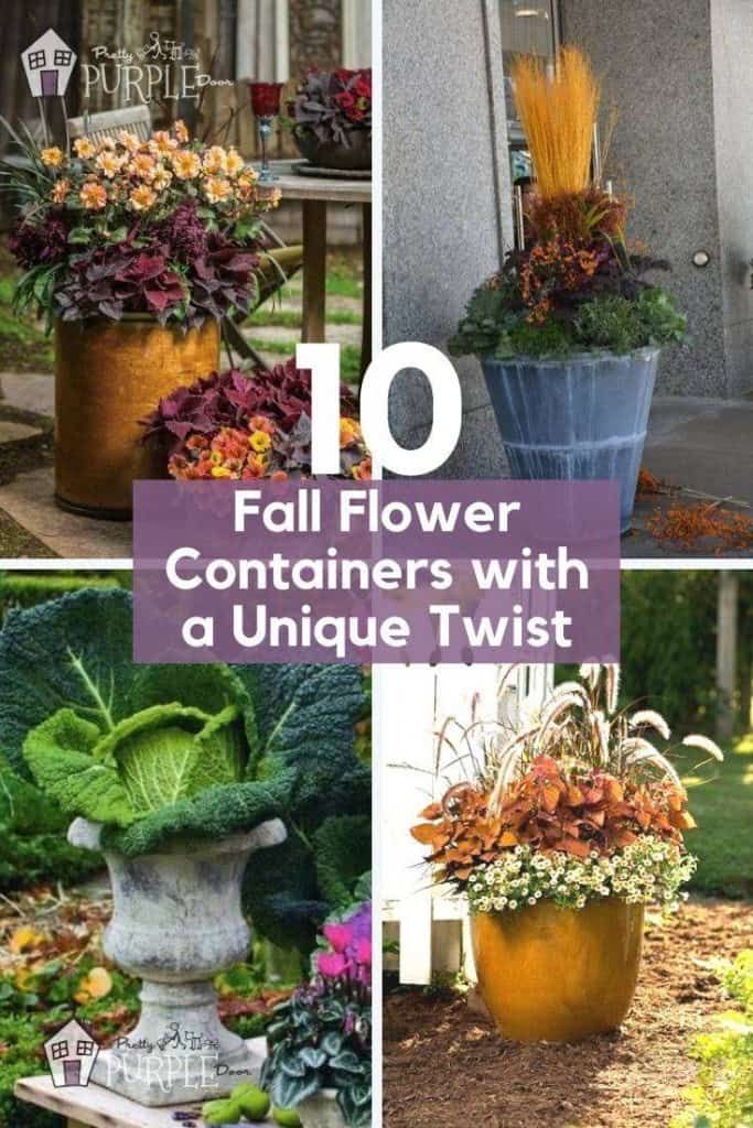 the top ten fall flower containers with a unique twist to decorate in your yard or garden