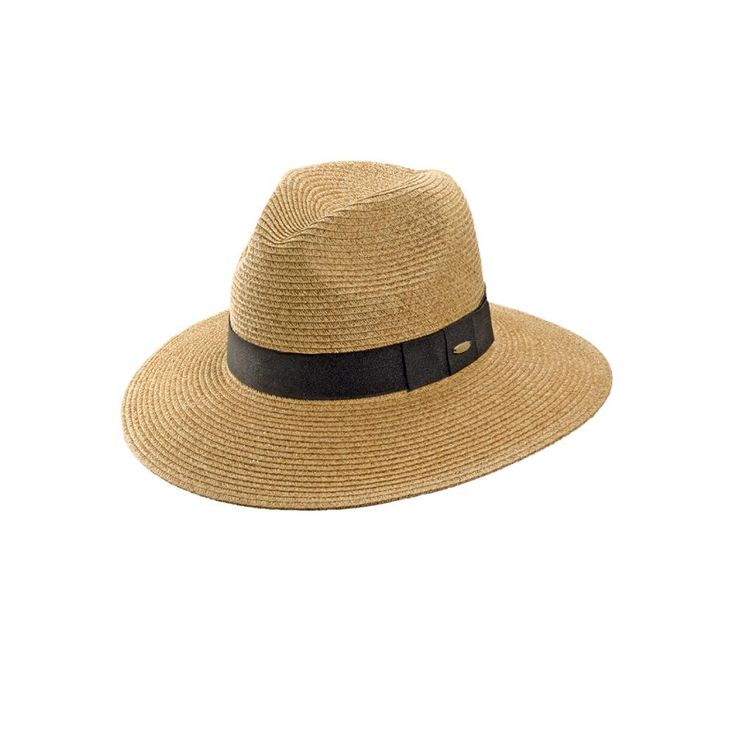 Scala Straw Fedora- Helena – Tenth Street Hats Elegant Fedora With Upf 50+ For Travel, Classic Fedora For Beach, Classic Fedora Hat For The Beach, Classic Fedora For The Beach, Classic Woven Panama Hat For Vacation, Classic Beach Sun Hat With Flat Brim, Classic Curved Brim Sun Hat For Beach, Classic Wide Brim Woven Sun Hat, Natural Fedora With Curved Brim For Travel