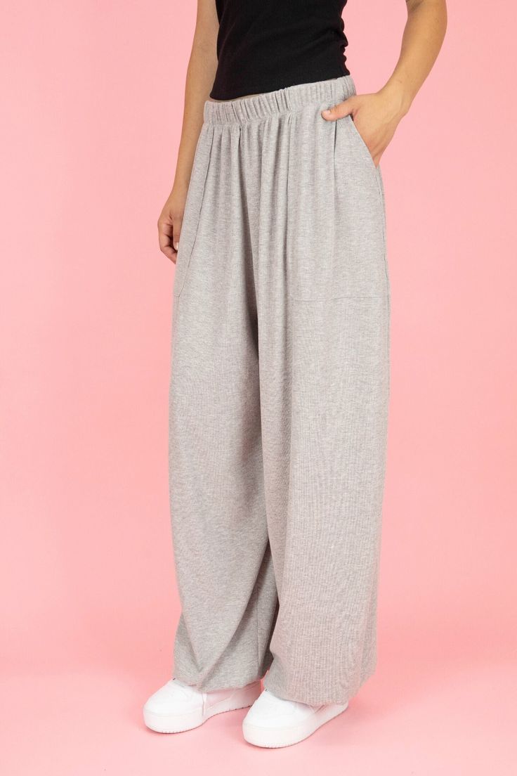 Ribbed Baggy Fit Oversized Comfy Pants for Everyday Exercise Activity Workout Outdoor Loungewear Premium Fabric & High Quality with best details Made in the USA Polyester 65% Cotton 27% Spandex 8% Measurement (inches) X-Small - Waist (24) / Inseam (27) Small - Waist (26) / Inseam (27.5) Medium - Waist (28) / Inseam (28) Large - Waist (30) / Inseam (28.5) X-Large - Waist (32) / Inseam (29) Please do not hesitate to contact for more information Comfortable Solid Harem Pants For Loungewear, Solid Color Harem Pants With Pockets For Loungewear, Loungewear Harem Pants With Pockets, Baggy Pants For Loungewear, Wide-leg Harem Pants For Loungewear In Fall, Baggy Wide Leg Sweatpants For Loungewear, Baggy Pants With Elastic Waistband For Lounging, Baggy Wide-leg Sweatpants For Loungewear, Baggy Full Length Sweatpants For Loungewear