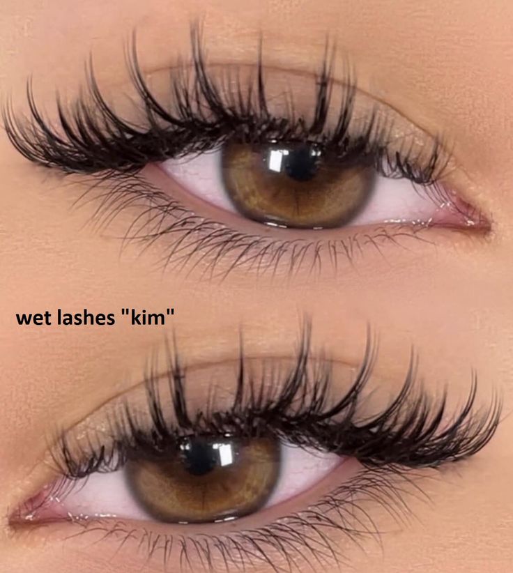 Unique Lash Extensions, Lashes Kim Effect, Lash Extensions Wet Look, Kim K Lashes, 2d Lashes, Natural Fake Eyelashes, Lashes Fake Eyelashes, Flot Makeup, Lash Extensions Styles