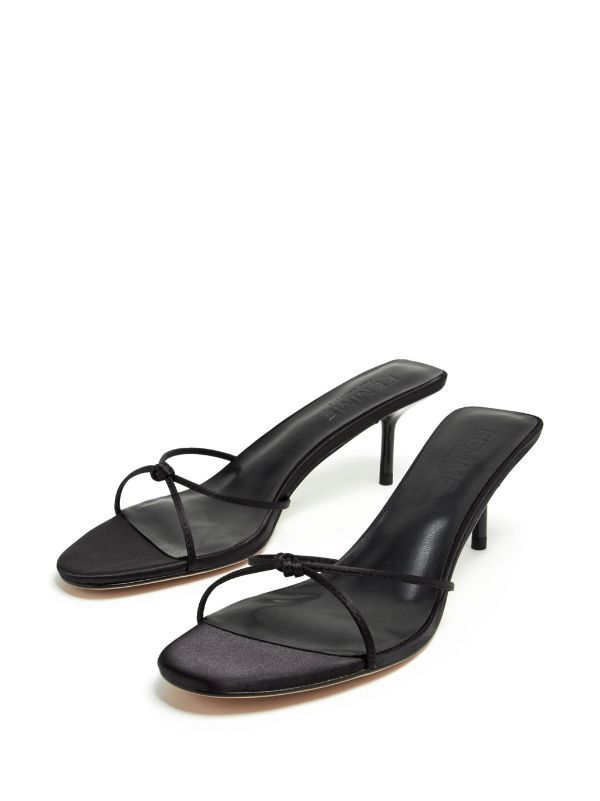 Femme La 55mm Maeve Mules - Farfetch Classic Summer Kitten Heels With Wrapped Heel, Classic Black Kitten Heels For Summer, Black Almond Toe Kitten Heels For Summer, Chanel 2, Iconic Bags, Demi Fine Jewelry, Loafer Mules, Summer Beach Wear, Flat Boots