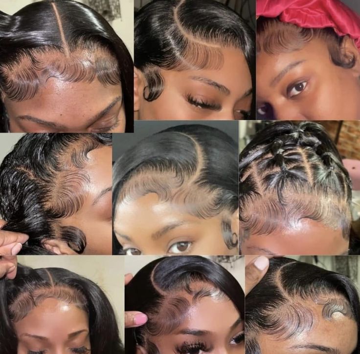 Frontal Wig Hairstyles, Quick Natural Hair Styles, Edges Hair, Cute Box Braids Hairstyles, Pretty Braided Hairstyles, Hairdos For Curly Hair, Slick Hairstyles, Dope Hairstyles, Front Lace Wigs Human Hair