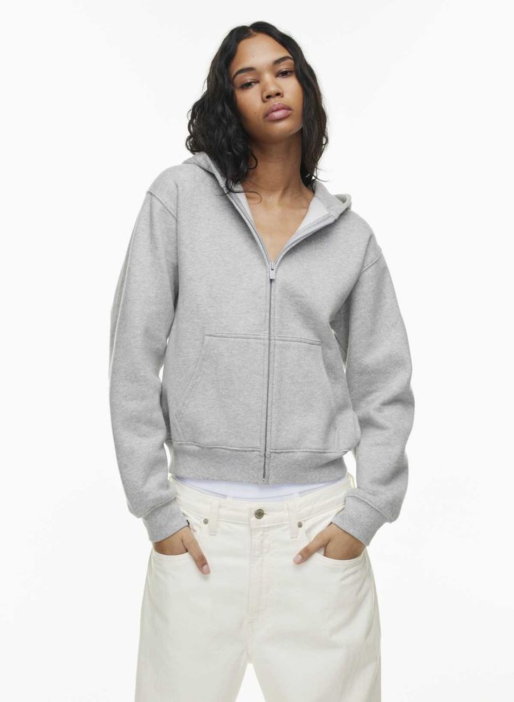 COZY FLEECE PERFECT ZIP HOODIE