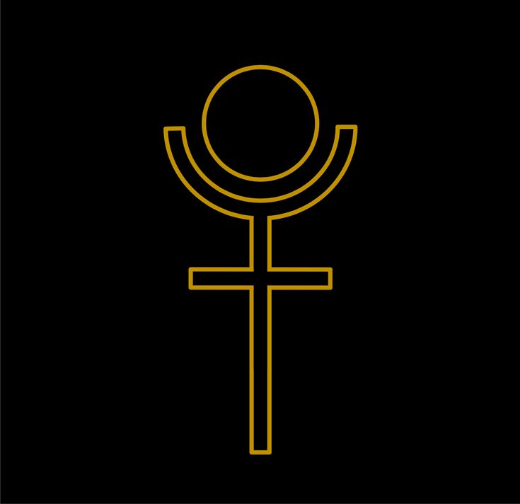 an egyptian symbol on a black background