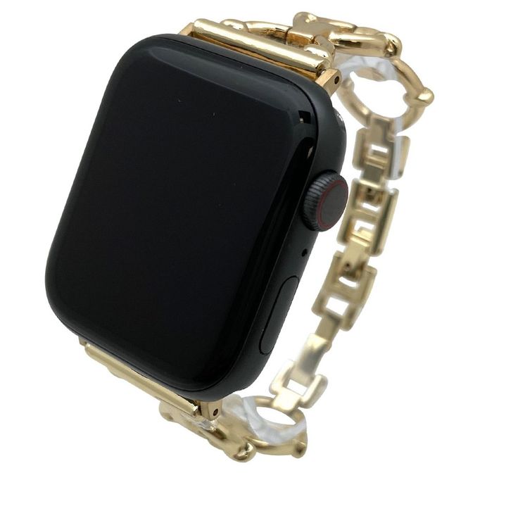 This Delicate Bracelet Style Apple Watch Band from Olivia Pratt is made from durable alloy material and available in multiple metallic colors and sizes. Olivia Pratt is always looking after new designs to improve your style! Using the best quality materials available in all of our products to ensure long durability in your every day wear. Please be aware, color vibrancy of the product might change from device to device. If you have questions we're here to help! Trendy Gold Metal Watch Bands, Elegant Gold Metal Apple Watch Band, Luxury Metal Apple Watch Band, Modern Gold Metal Watch Bands, Luxury Metal Rectangular Apple Watch Band, Gold Metal Modern Watch Bands, Trendy Gold Apple Watch Band With Bracelet Strap, Modern Gold Apple Watch Band As A Gift, Gold Watch Band As Gift