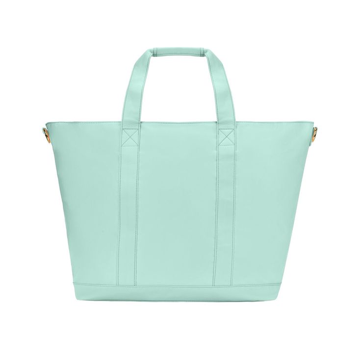 Classic Tote Bag Green Tote Diaper Bag For Travel, Weekend Tote Bag With Top Carry Handle, Travel Tote Diaper Bag With Leather Handles, Weekend Diaper Bag Tote With Removable Pouch, Diaper Tote Bag With Removable Pouch For Weekend, Weekend Diaper Tote With Removable Pouch, Weekend Bag With Double Handle, Weekend Bags With Leather Double Handles, Weekender Bag With Removable Pouch For Weekend