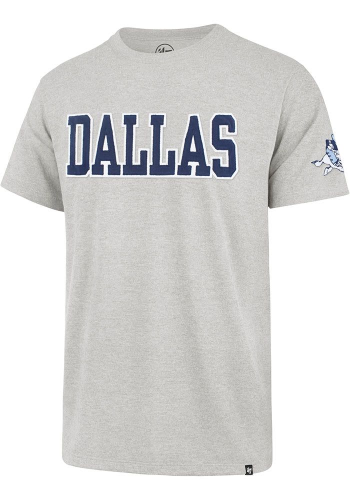 47 Cowboys Franklin Short Sleeve Fashion T Shirt Collegiate Embroidered Crew Neck T-shirts, Collegiate Cotton T-shirt With Embroidered Graphics, College Fan Apparel T-shirt With Embroidered Graphics, Athletic Heather Cotton T-shirt With Team Logo, Varsity Cotton T-shirt With Embroidered Graphics, Sports Cotton T-shirt With Embroidered Graphics, Athletic Heather Cotton T-shirt For Fans, Gray Cotton T-shirt With Team Logo, Sporty Cotton T-shirt With Embroidered Graphics