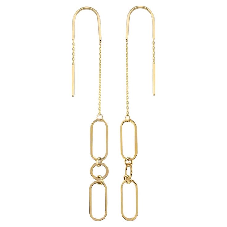 Introducing the Paperclip Oval Link Earrings in 14K Solid Gold, a testament to Orena Jewelry's steadfast dedication to impeccable artistry. Every pair is meticulously handcrafted, exuding a harmonious fusion of contemporary charm and everlasting elegance. These earrings serve as an ideal selection for individuals seeking a daily dose of sophistication and also make for a memorable choice on special occasions. Details you'll adore: Expertly crafted from 14K Solid Gold for lasting beauty. Choose from an array of gold hues: Classic Yellow Gold, Romantic Rose Gold, Crisp White Gold. Featuring the chic Paperclip Chain Drop style for a touch of understated elegance. Our 14K Solid Gold Dainty Paperclip Chain Drop Earrings are more than just jewelry; they are a celebration of individual style and Chain Drop Earrings, Link Earrings, Romantic Roses, Yellow Gold Earring, Understated Elegance, Style Chic, Individual Style, Paper Clip, Daily Dose