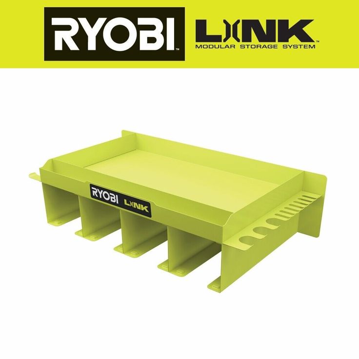 an image of a green plastic bin with the words ryobi link on it