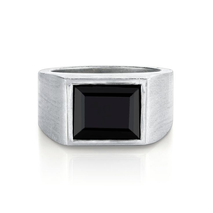 Men's Onyx Signet Ring | Ready to Ship Silver 10 by Logan Hollowell Jewelry