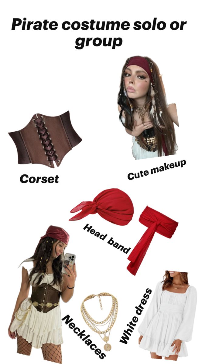 pirate costume sold or group is shown in the above image and description below it's caption