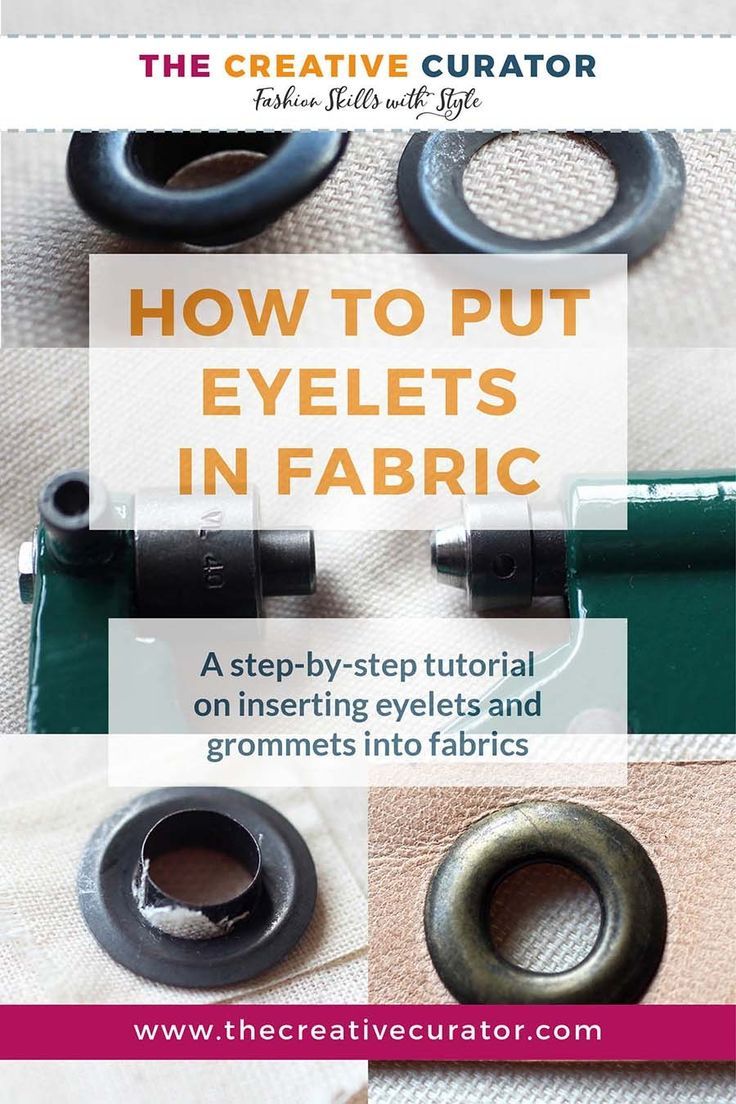 the creative curator how to put eyelets in fabric