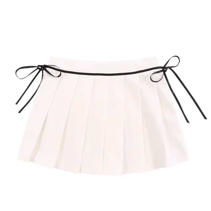 Elevate your style with our Women's High Waist Bow Pleated Skirt. The high waist and bow detail add a touch of sophistication to this elegant piece. The pleated design creates a flattering silhouette, perfect for any occasion. Indulge in luxury fashion and stand out from the crowd. Features: -95% Polyester -High Waist -Bow -Pleated Design -Solid Color -Regular fit -Urban style Elegant Fitted Tennis Skirt For Spring, Elegant Pleated Mini Skirt For Spring, Elegant Mini Pleated Skirt For Spring, Chic Spring Tennis Skirt, Elegant Pleated Tennis Skirt For Spring, Spring Elegant Tennis Skirt, Pleated Flared Mini Skirt In Feminine Style, Elegant Pleated Hem Tennis Skirt, Elegant Spring Tennis Skirt With Lining