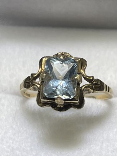 (eBay) Find many great new & used options and get the best deals for Art Deco IOFY (ca. 1935) 10K Yellow Gold Natural Aquamarine Ring (Size 8 1/2) at the best online prices at eBay! Free shipping for many products! Untraditional Engagement Rings Blue, Aquamarine And Blue Topaz Ring, Vintage 14k Stamped Sapphire Ring For Formal Occasions, Antique 14k Gold Rare Signet Ring, Classic 14k Gold Sapphire Collectible Ring, Classic Yellow Gold Sapphire Ring Collector's Item, Collectible Classic 14k Gold Sapphire Ring, Classic Hallmarked Collectible Ring, Classic Sapphire Diamond Ring