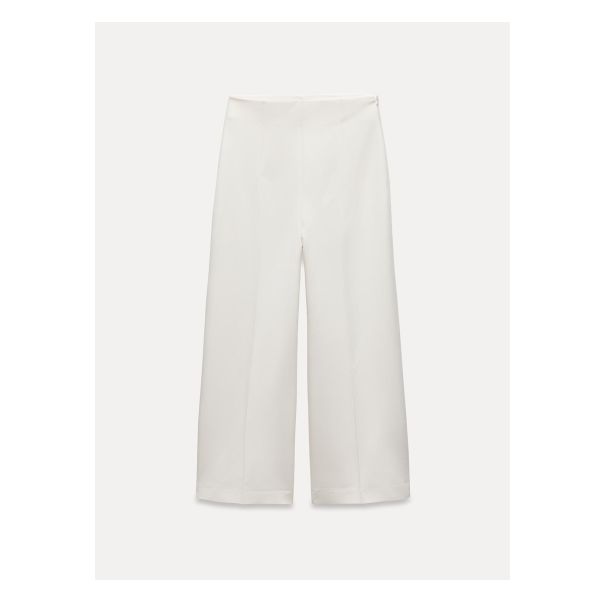 ZARA WOMAN COLLECTIONPants with a high waist and wide legs. Side hidden in-seam zip closure. Culotte Style, Culotte Pants, Cardigan Sweater Jacket, Tshirt Skirt, Pantalon Large, Style Pants, Zara Woman, Knitwear Cardigan, Shirt Skirt