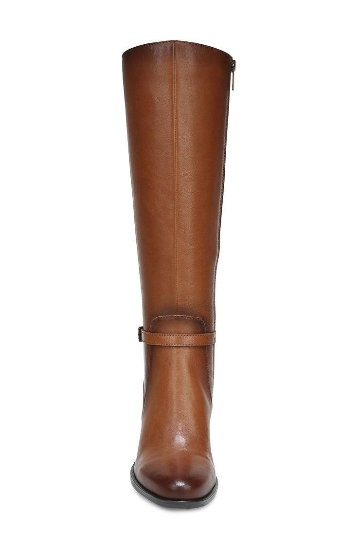 This chic, tall boot on a stacked heel transitions from day to night seamlessly with anatomically sculpted cushioning that keeps you comfy. Style Name:Naturalizer Kalina Boot (Women). Style Number: 6103981. Medium Width Leather Knee-high Boots, Tall Leather Boots For Work, Tall Leather Mid-calf Boots With Medium Width, Leather Mid-calf Boots With Medium Width, Leather Mid-calf Boots Medium Width Tall, Mid-calf Leather Boots With Medium Width, Elegant Tall Heeled Boots With Stacked Heel, Elegant Wide Calf Tall Boots, Classic Knee-high Boots With Medium Width