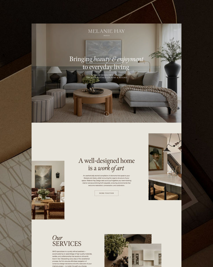 the homepage is clean and ready to be used as a web page for furniture stores