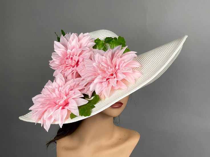 "One size hat.(20\"-22.5\") Adjustable inner band Wired brim. Brim is approx. 6\" Please visit my other shop https://www.etsy.com/shop/BridalWorldAccessory Thank you very much for shopping  at my shop Have a great day." Elegant Brimmed Boater Hat For Country Events, Elegant Wide Brim Boater Hat For Country Events, Wide Brim Hat Band For Kentucky Derby Garden Party, Spring Wedding Fedora Costume Hat, Top Hat For Kentucky Derby And Country Events, Fitted Brimmed Mini Hats For Country Events, Fitted Mini Hat With Curved Brim For Country Events, Elegant Flat Brim Sun Hat For Country Events, Elegant Fitted Straw Hat For Country Events