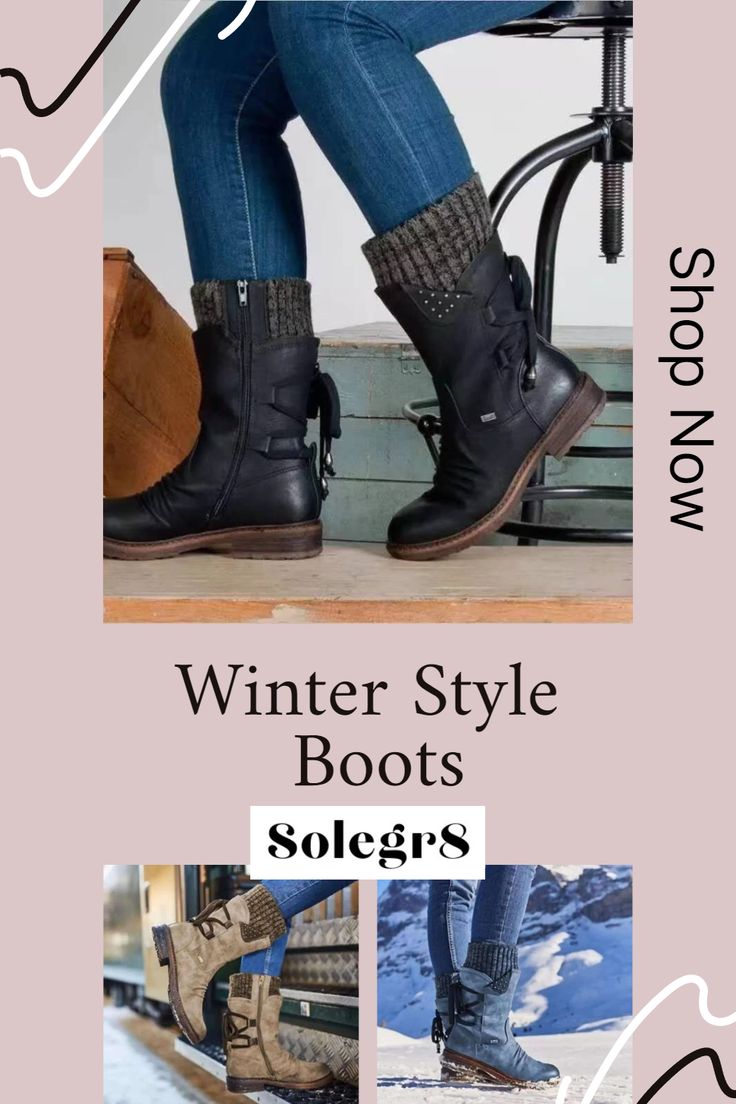 Walk this winter in warmth and elegance 🌨️👢 Elevate your cold-weather wardrobe with our latest collection of Winter Style Boots. Perfect for frosty days and glittering nights. #WinterElegance #WarmSteps #FashionForward Trendy Fall Mid-calf Outdoor Boots, Trendy Mid-calf Boots For Outdoor Fall Use, Trendy Mid-calf Boots For Fall Outdoor Activities, Trendy Mid-calf Boots For Fall Outdoor, Trendy Winter Outdoor Martin Boots, Trendy Winter Ankle Combat Boots, Trendy Winter Combat Ankle Boots, Trendy Winter Lace-up Boots, Warm Winter Boots For Outdoor