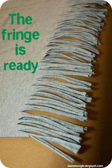 the fringe is ready on top of an unmade bed sheet with text over it