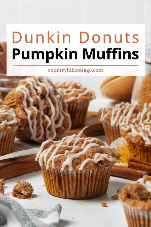 pumpkin muffins with white icing and cinnamon on top