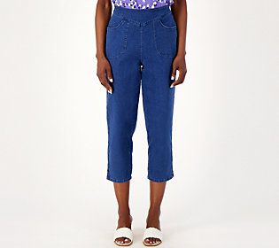 If shorts don't make your short list of summer essentials, these easy-fitting pull-on pants tick every box for breezy comfort. With these sunny-season crops, your hemline rises in line with higher temps -- and your confidence will, too. From Denim & Co.® Fashions. Versatile Pull-on Bottoms For Daywear, Casual Bottoms With Elastic Waistband For Warm Weather, Relaxed Fit Bottoms For Warm Weather Day Out, Non-stretch Cropped Leg Summer Pants, Relaxed Fit Cotton Bottoms For Warm Weather, Spring Mid-rise Cotton Capris, Versatile Short Bottoms For Spring, Summer Cropped Leg Bottoms With Pockets, Cropped Leg Summer Bottoms With Pockets